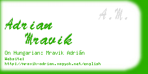 adrian mravik business card